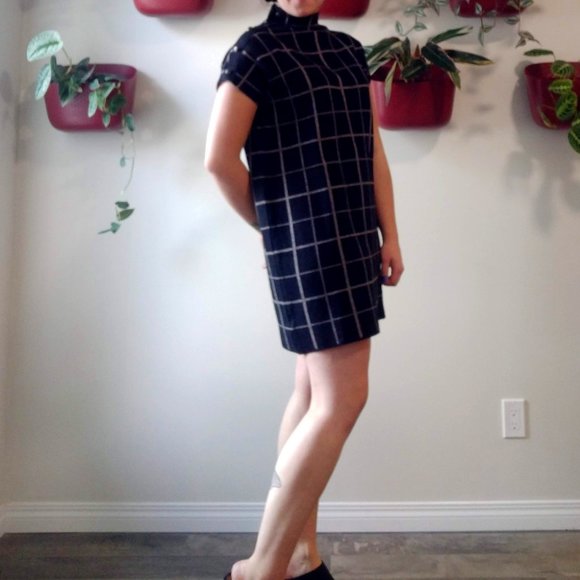 Mod Windowpane sweater dress - Picture 3 of 6